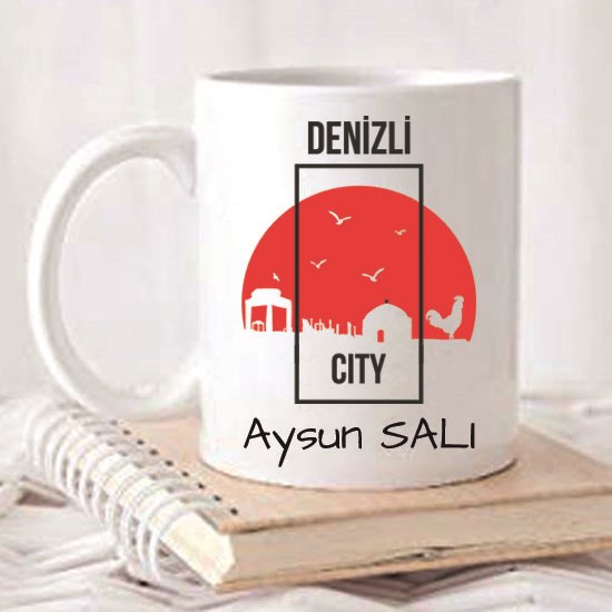 Denizli Silüeti kupa bardak, Denizli kupa bardak baskı